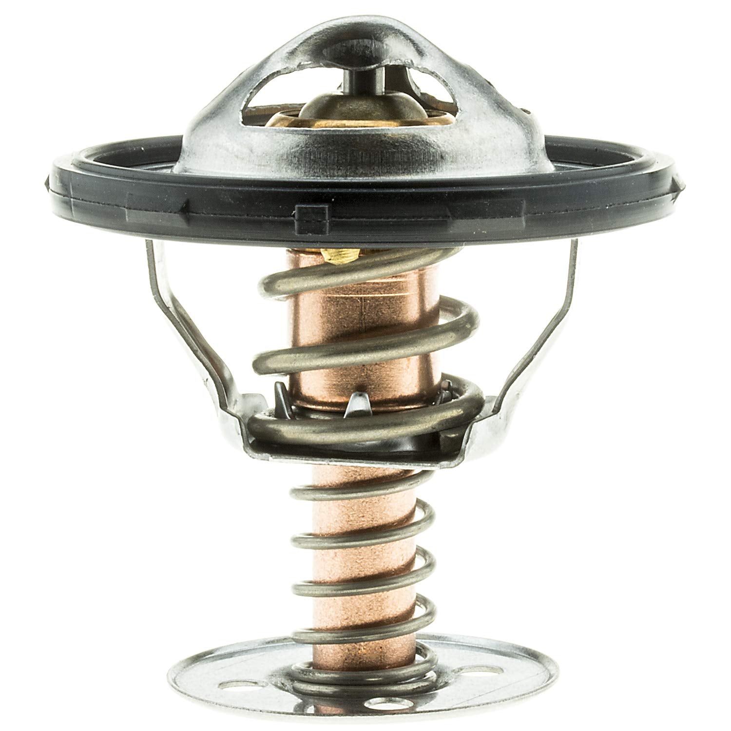 MotoRad 456-160 thermostat installation view indicating straightforward GM V8 fit.