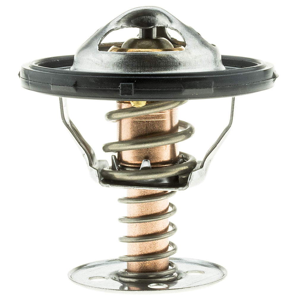 MotoRad 456-160 thermostat installation view indicating straightforward GM V8 fit.