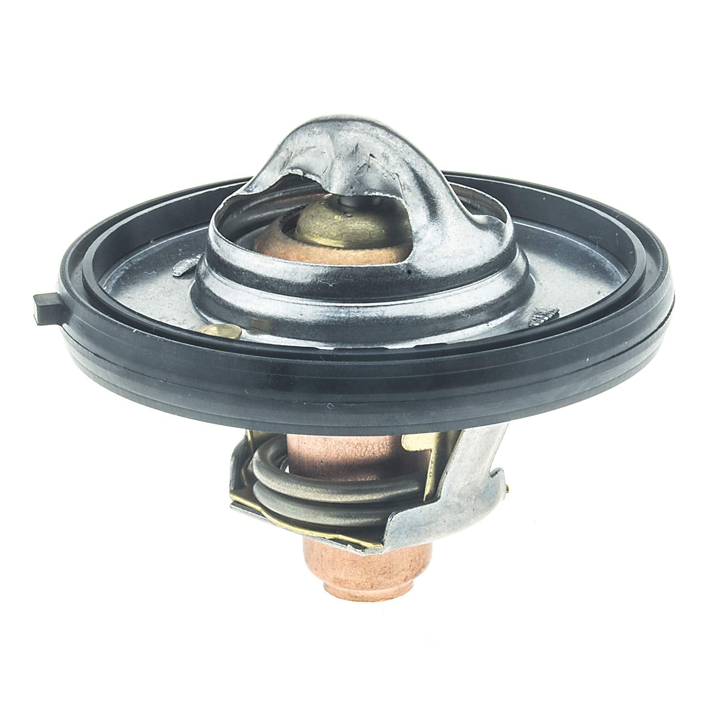 MotoRad fail-safe thermostat 195 degrees close-up showing robust design for overheating protection