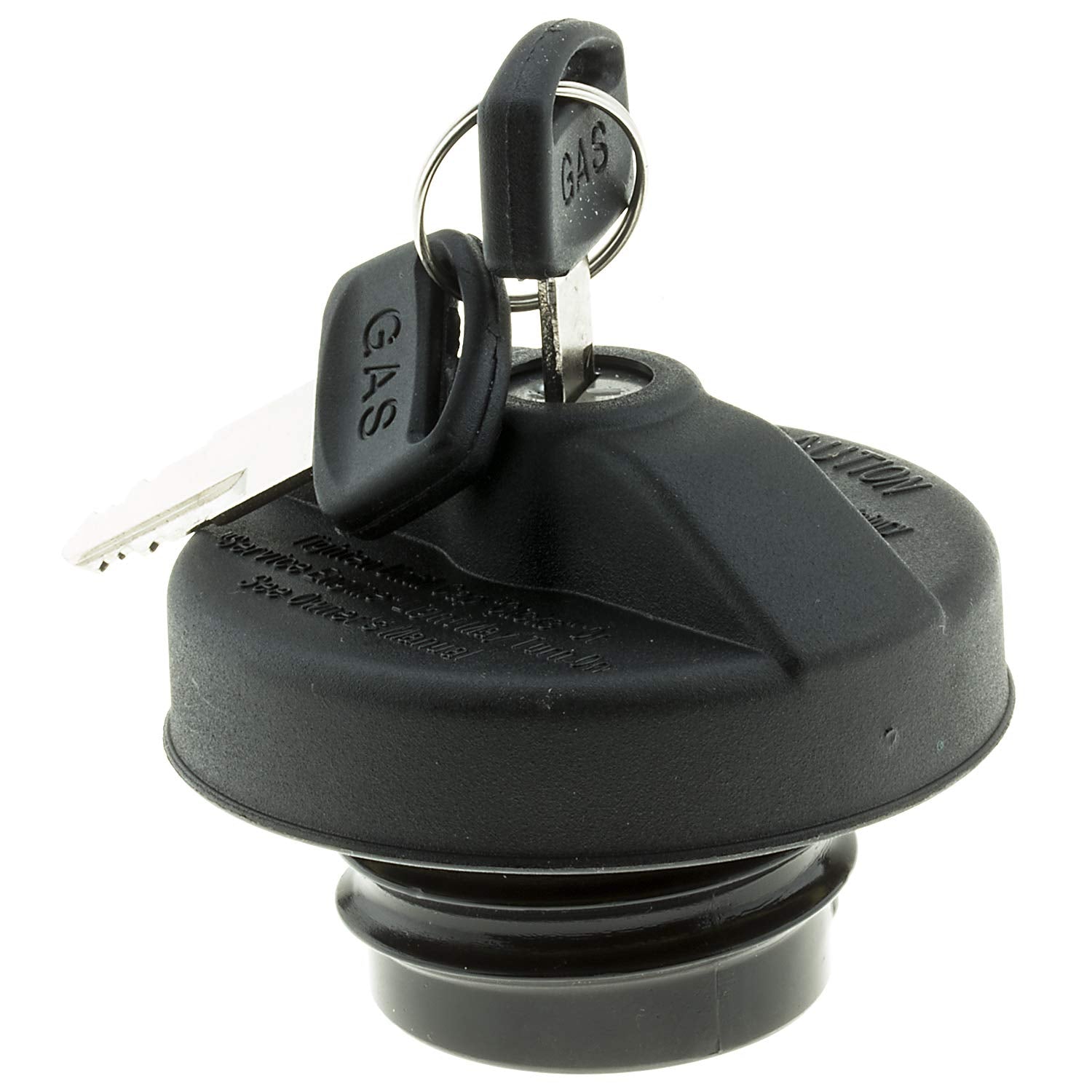 MotoRad locking fuel cap mounted on vehicle showing secure fuel access.