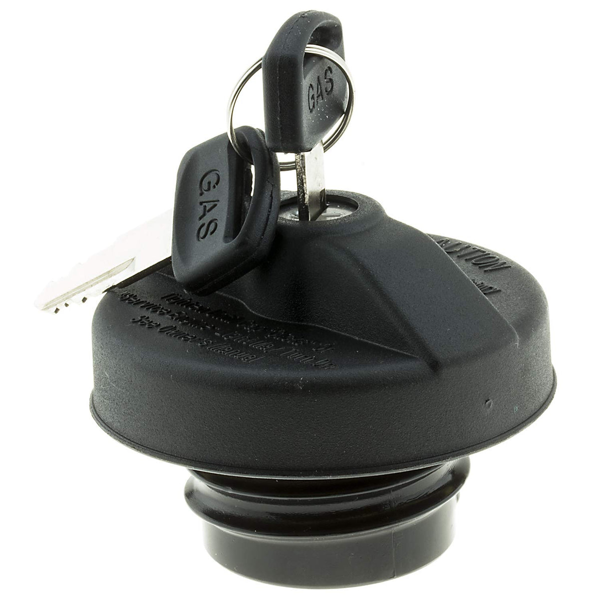 MotoRad locking fuel cap mounted on vehicle showing secure fuel access.