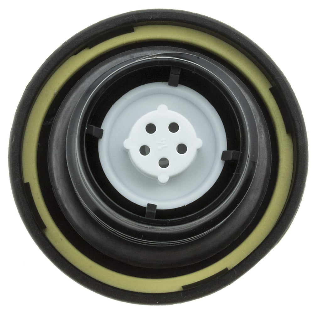 Close-up of the cap seal on MotoRad locking fuel cap.