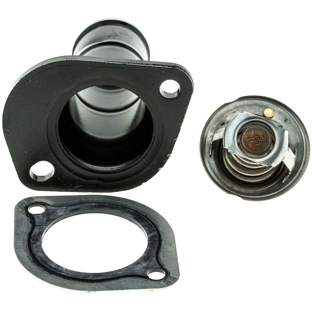 MotoRad thermostat kit 195 deg with gasket – front view, sturdy housing for quick install.