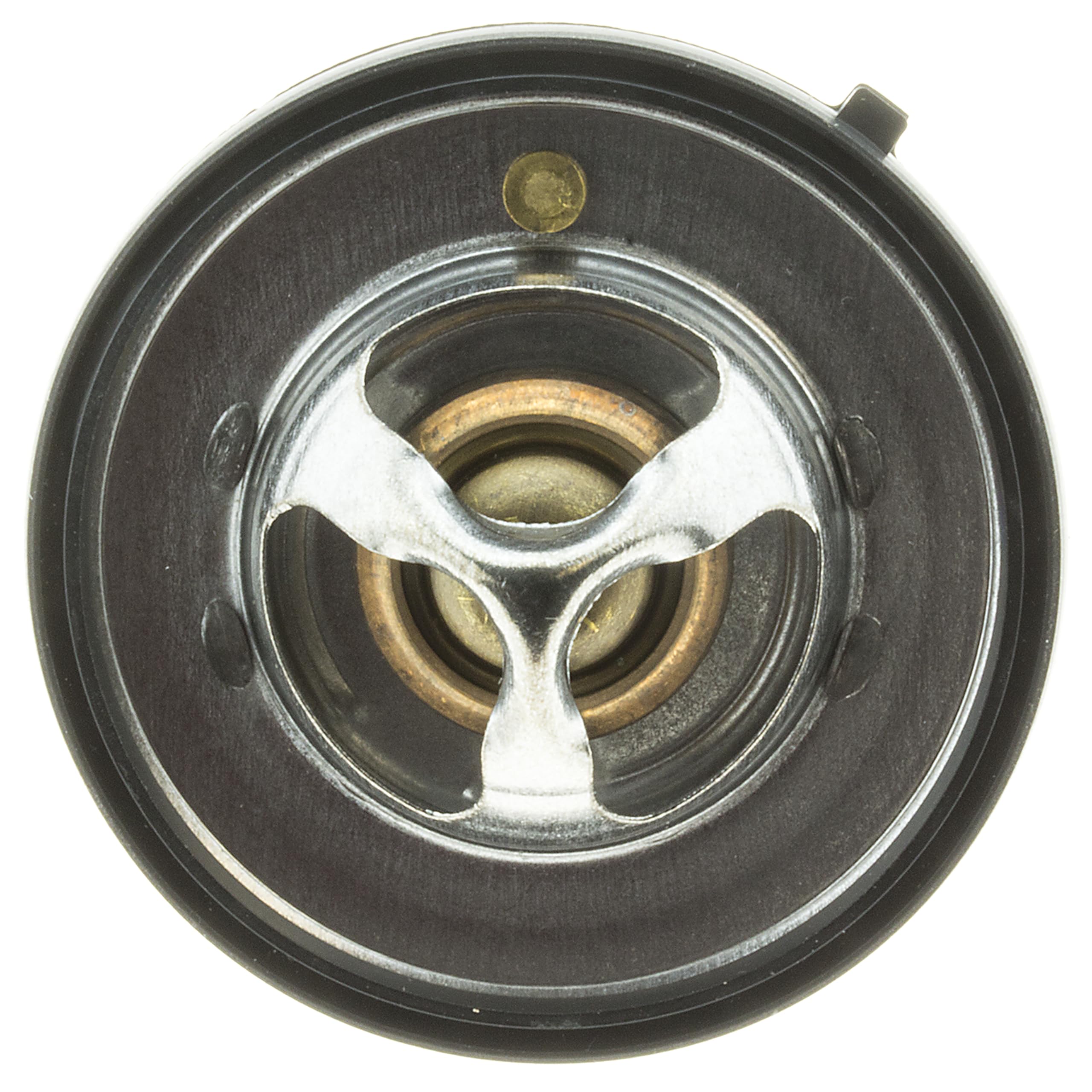 MotoRad thermostat under-hood installation view showing easy fit and clearance.
