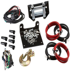 MotoAlliance Viper Midnight 4500lb winch close-up on rugged gears.