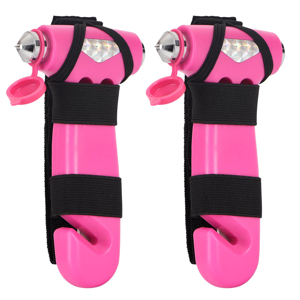 MOTORBUDDY pink 2-pack car safety hammers for quick escape