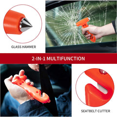 MOTORBUDDY ergonomic red handle provides comfortable grip during emergency use.