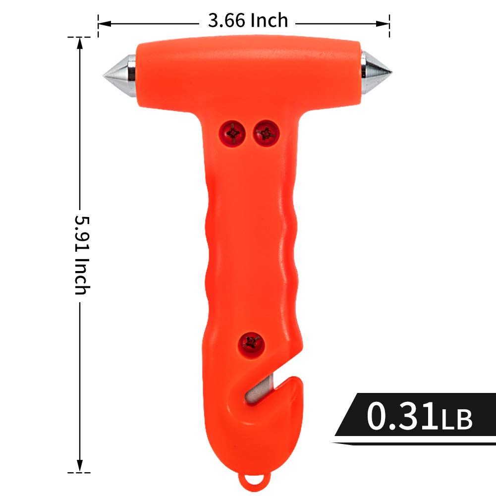 MOTORBUDDY seat belt cutter stainless steel cuts belts quickly and cleanly.