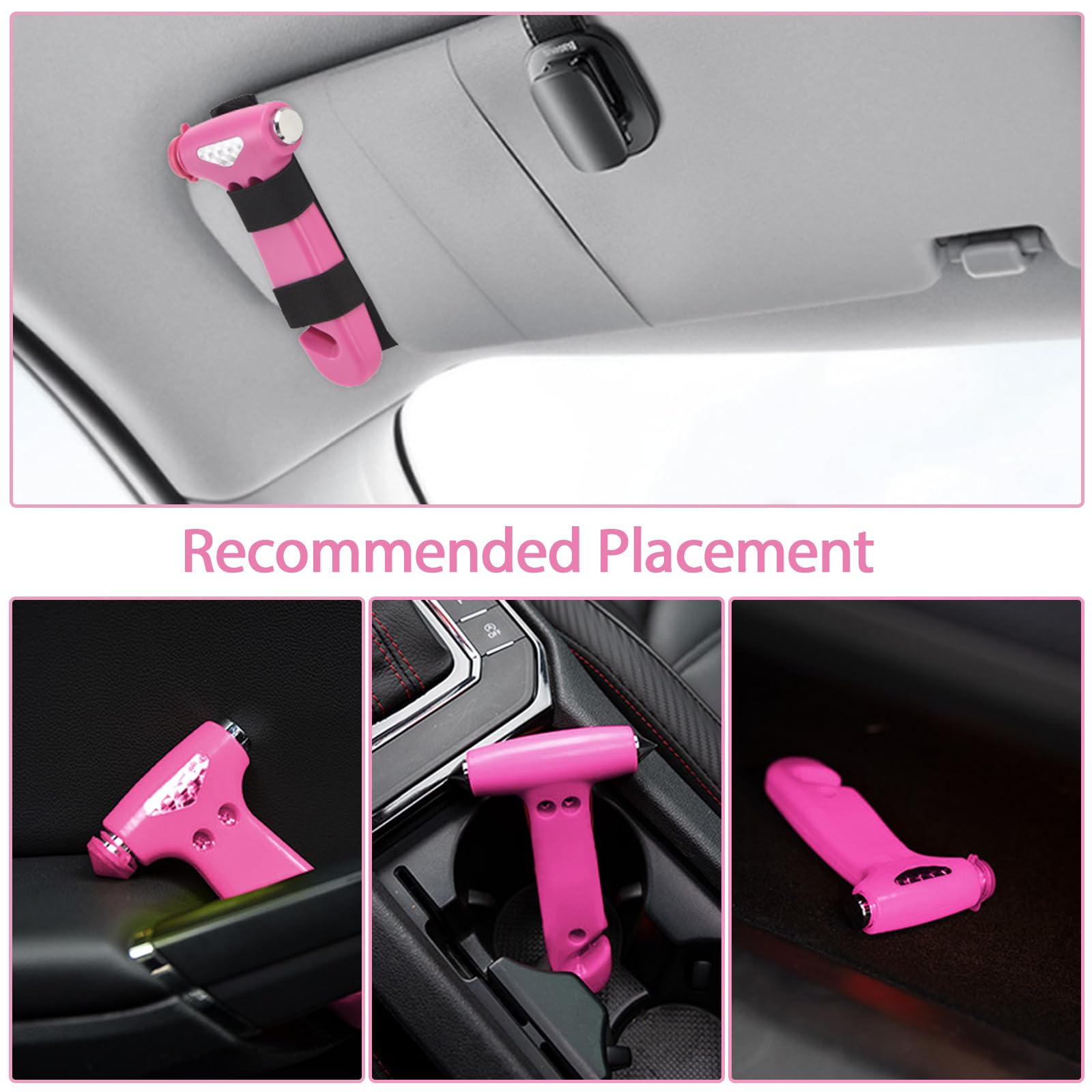 MOTORBUDDY two-pack safety hammers stored for quick grab