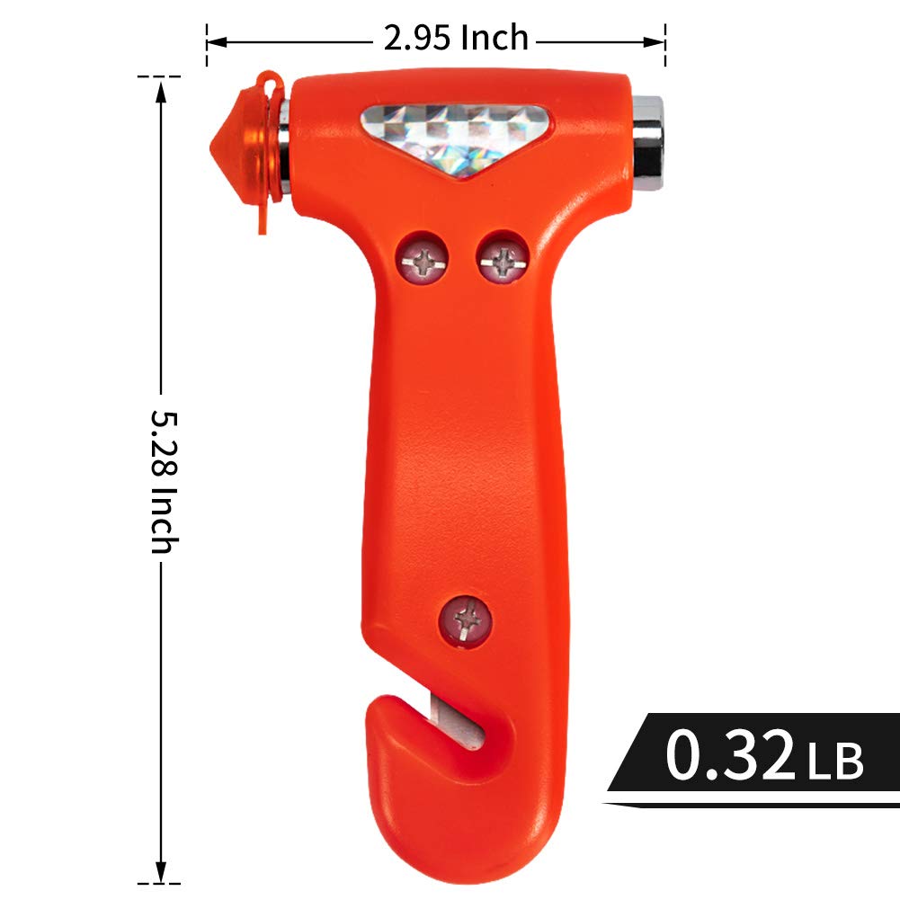 MOTORBUDDY window breaker with two hardened tips for fast exit