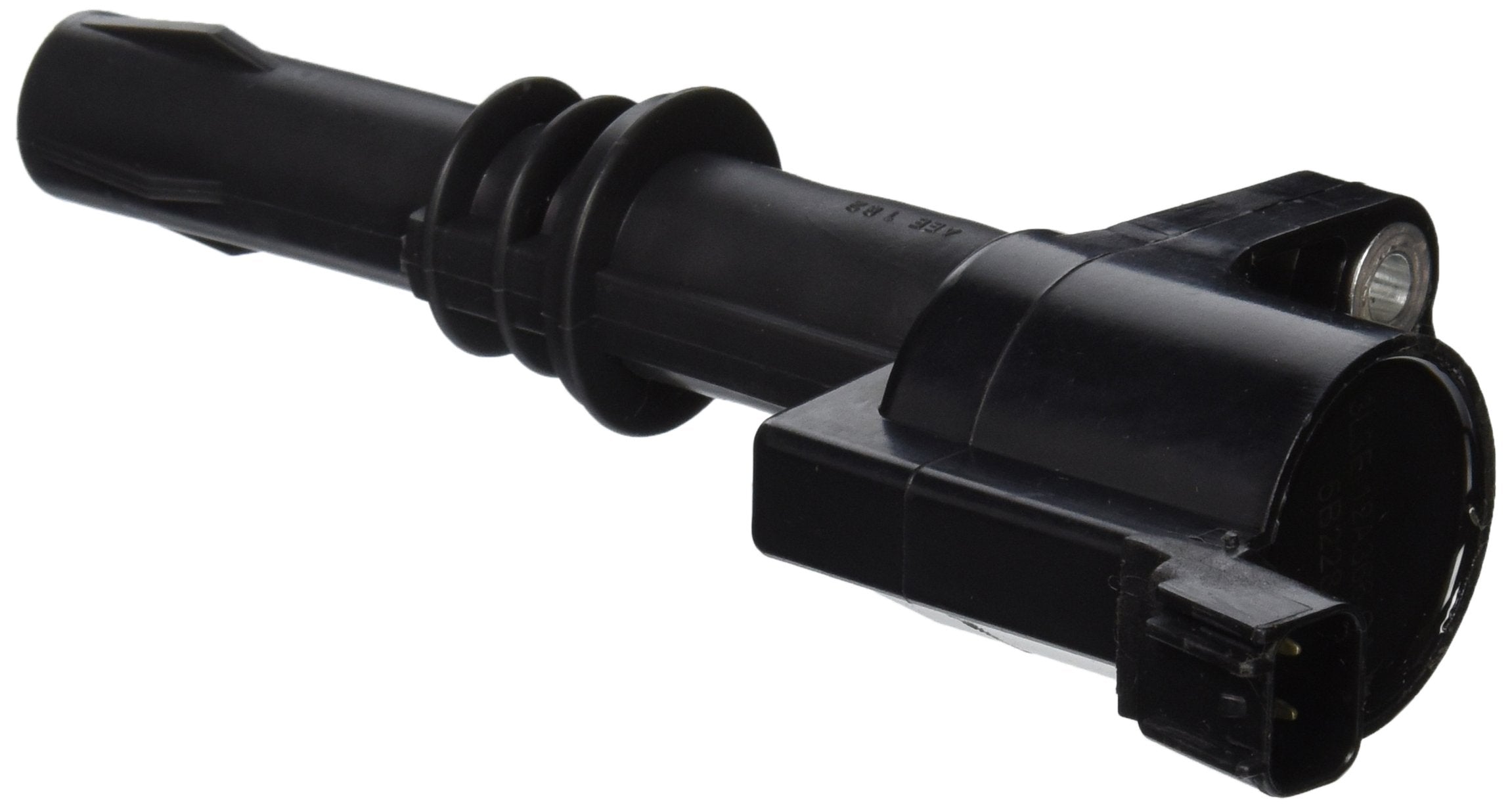 Motorcraft DG511 ignition coil side view highlights corrosion-resistant design for long engine life.