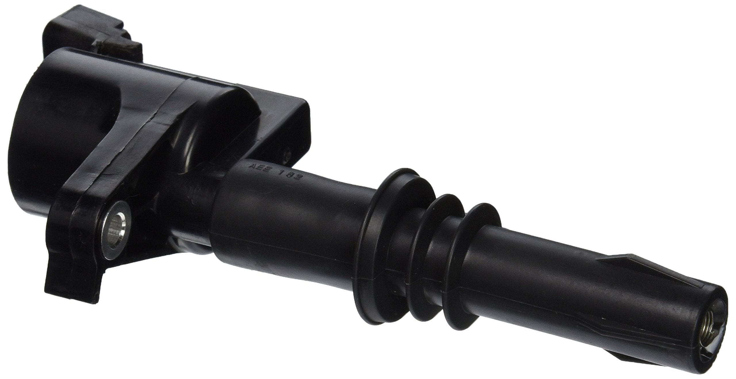 Motorcraft DG511 ignition coil top view highlights sturdy construction for reliable ignition.