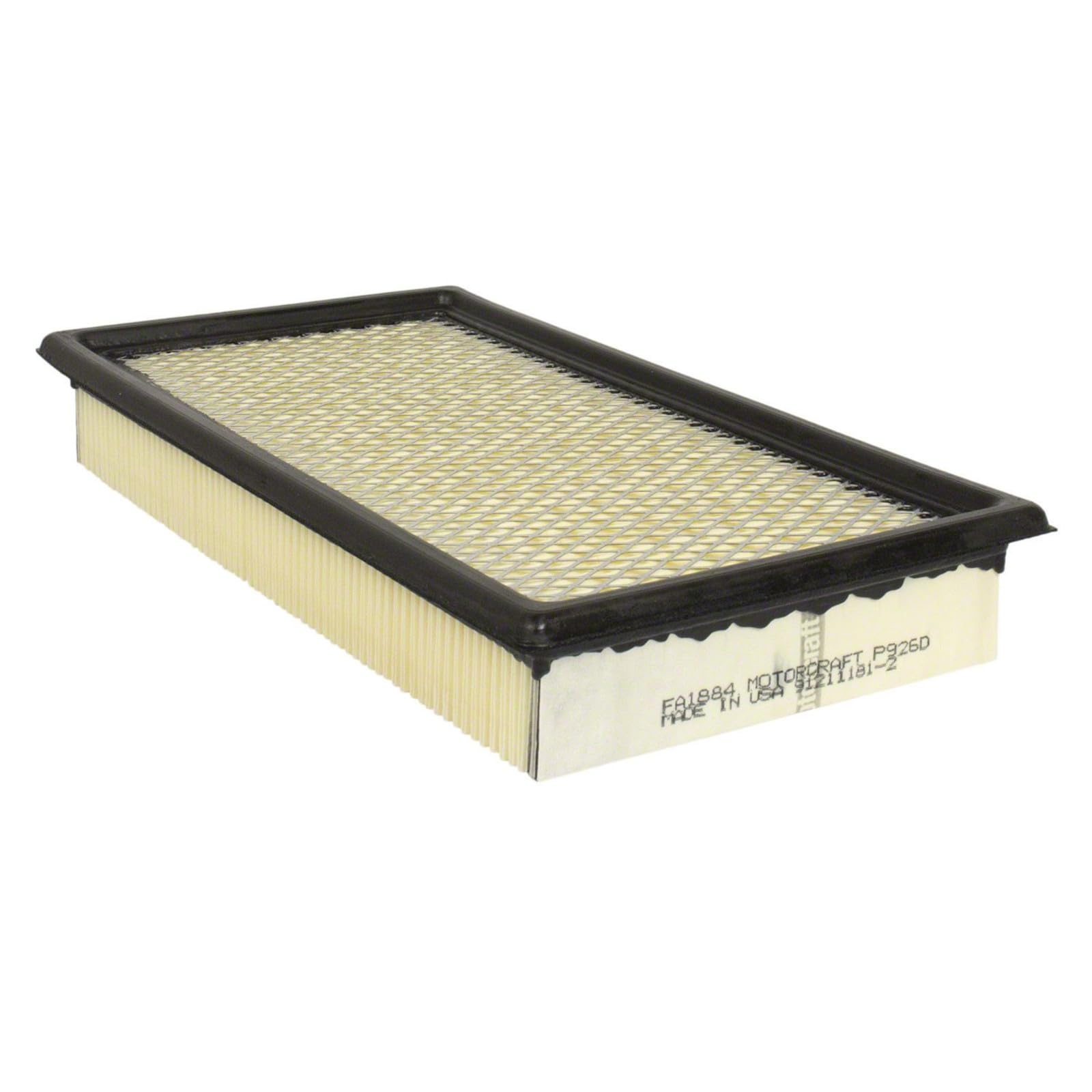 Motorcraft FA1884 dust close-up highlights debris capture for dusty drives.