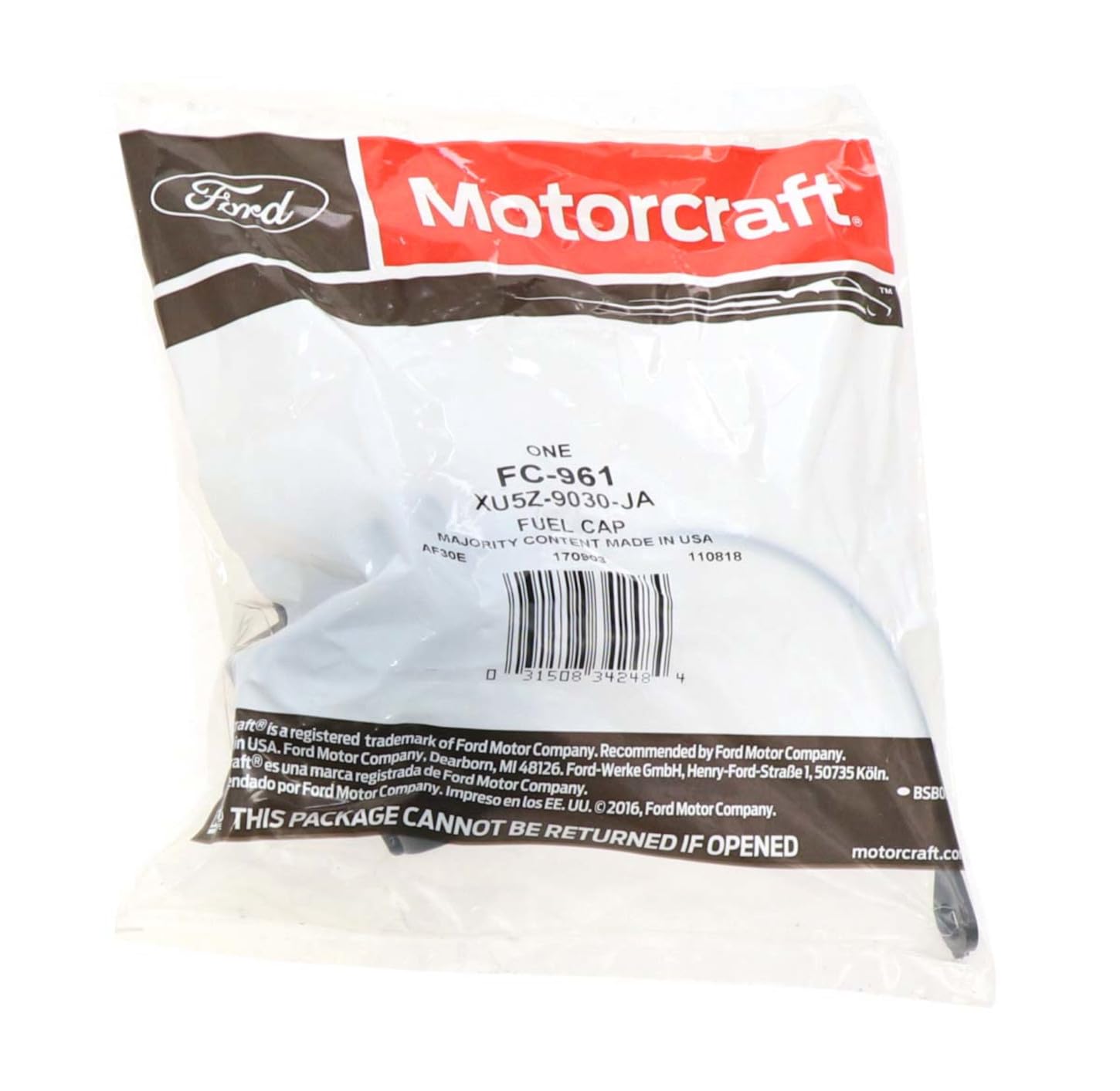Motorcraft FC961 durability close-up shows reliable seal during use.