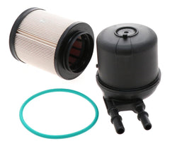 Motorcraft FD4615 fuel filter installation scene showing fit with vehicle-specific design.