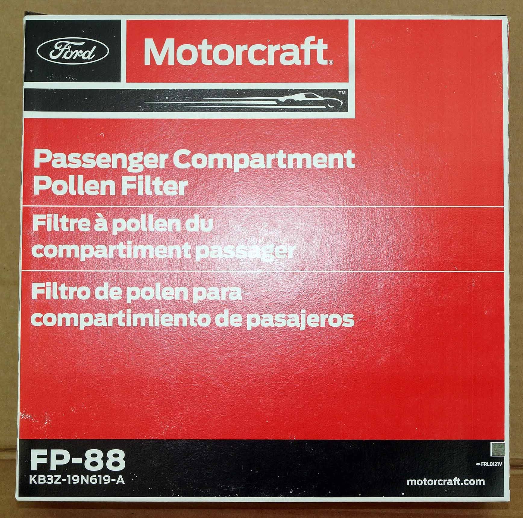 Motorcraft Filter close-up label focuses on genuine parts and trustworthy performance