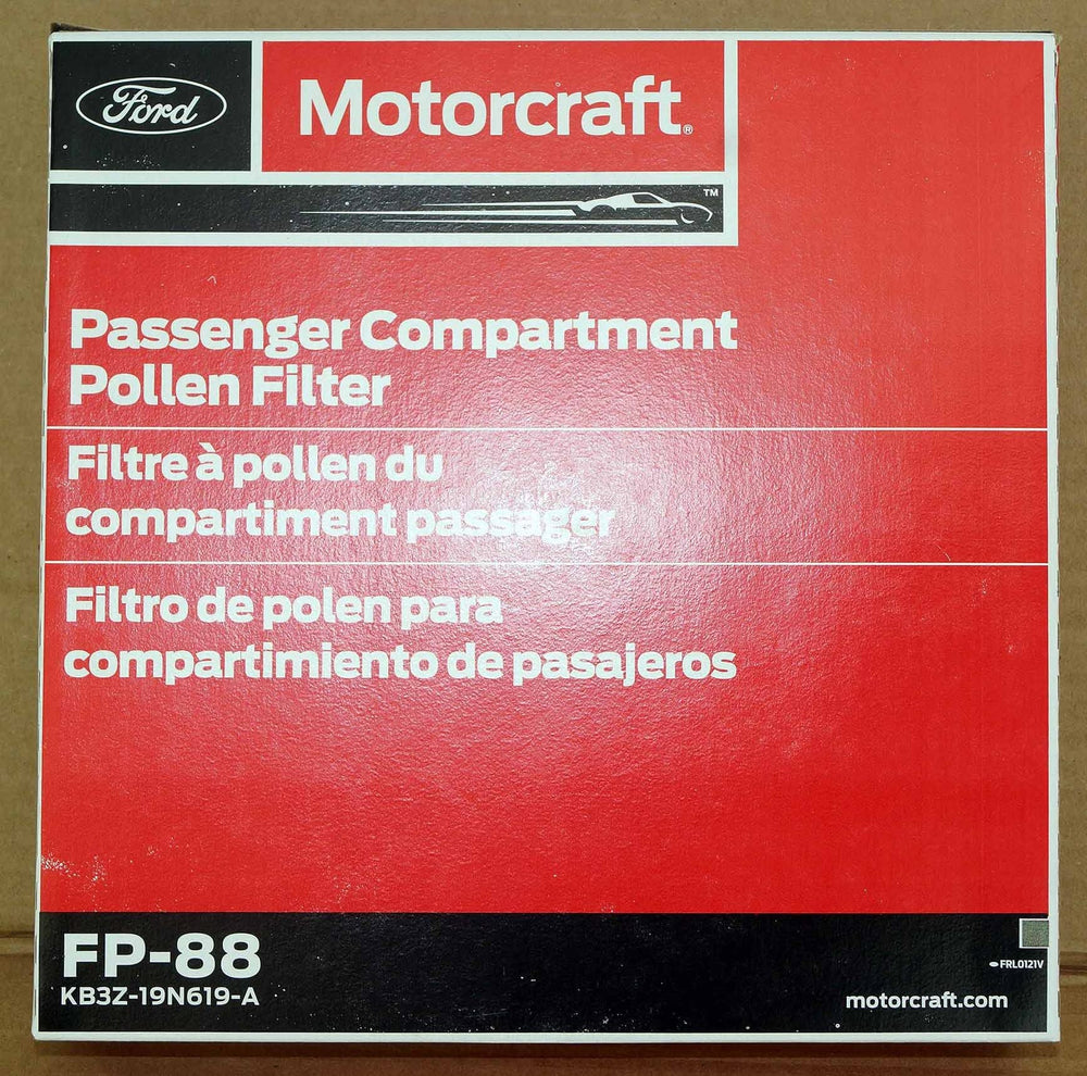 Motorcraft Filter close-up label focuses on genuine parts and trustworthy performance