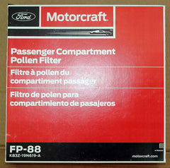Motorcraft Filter close-up label focuses on genuine parts and trustworthy performance