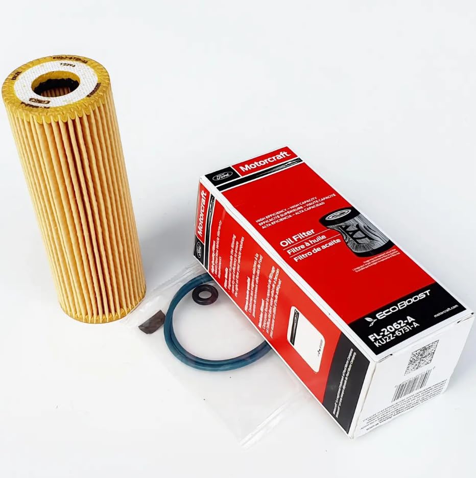 Motorcraft FL2062A packaging label visible, easy maintenance planning.