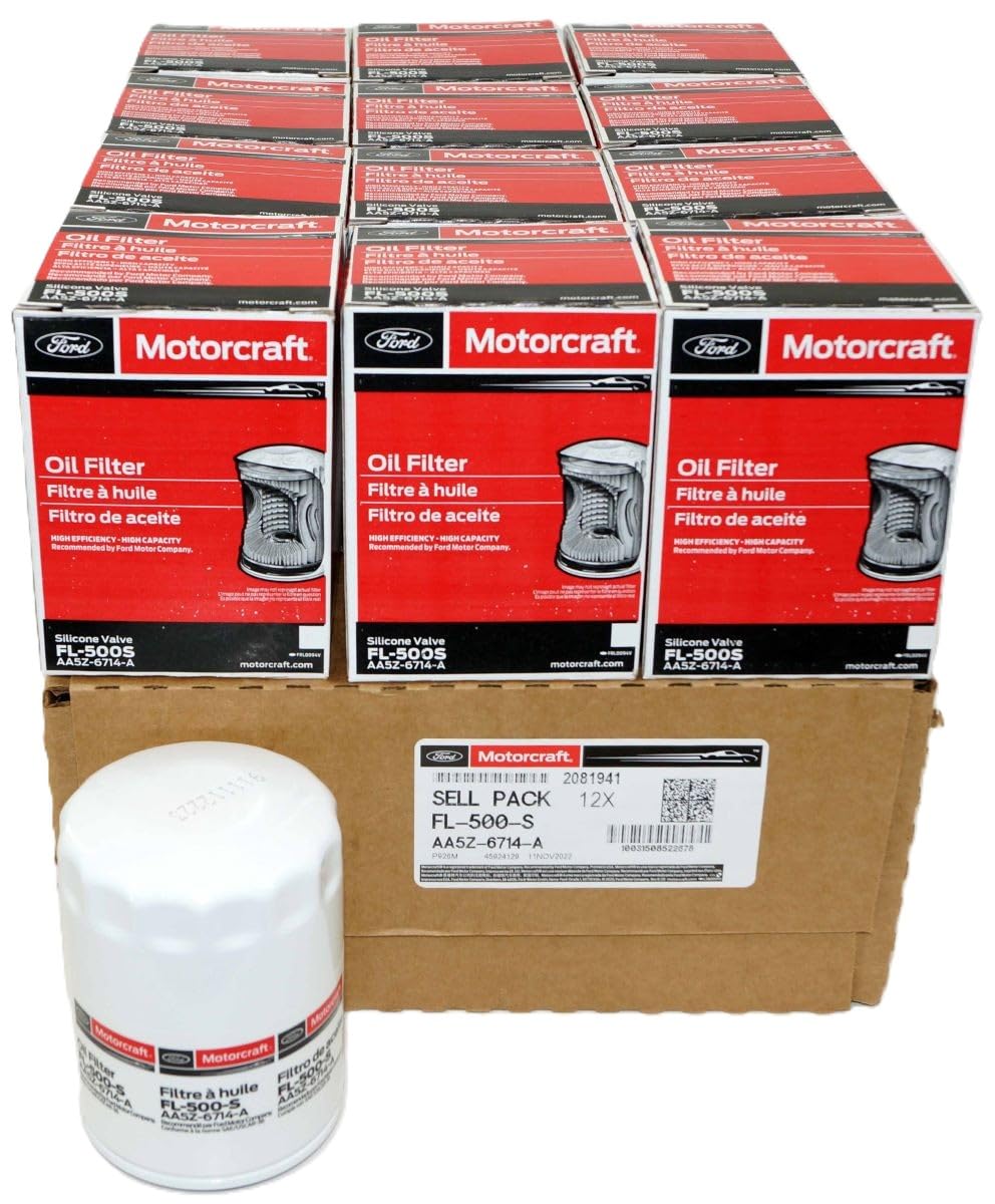 Motorcraft FL500S-12PK oil filter pack ready for professional maintenance