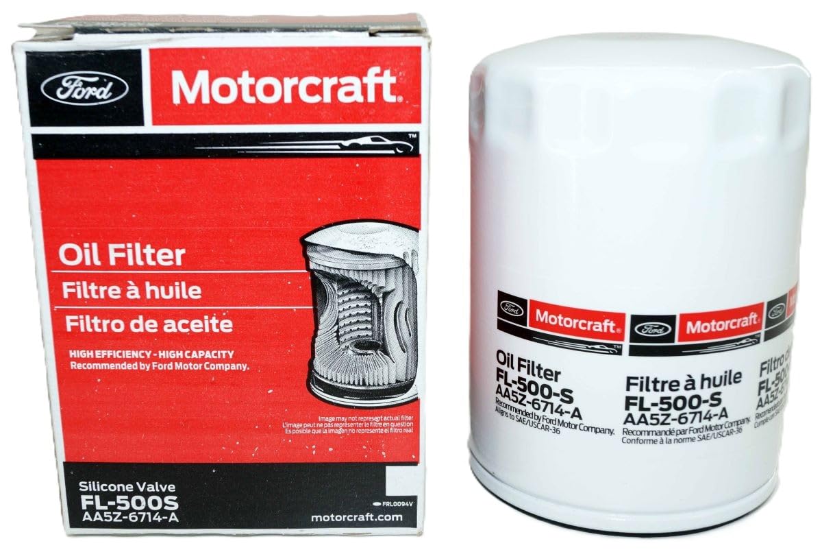 Motorcraft FL500S-12PK packaging showing genuine Motorcraft part