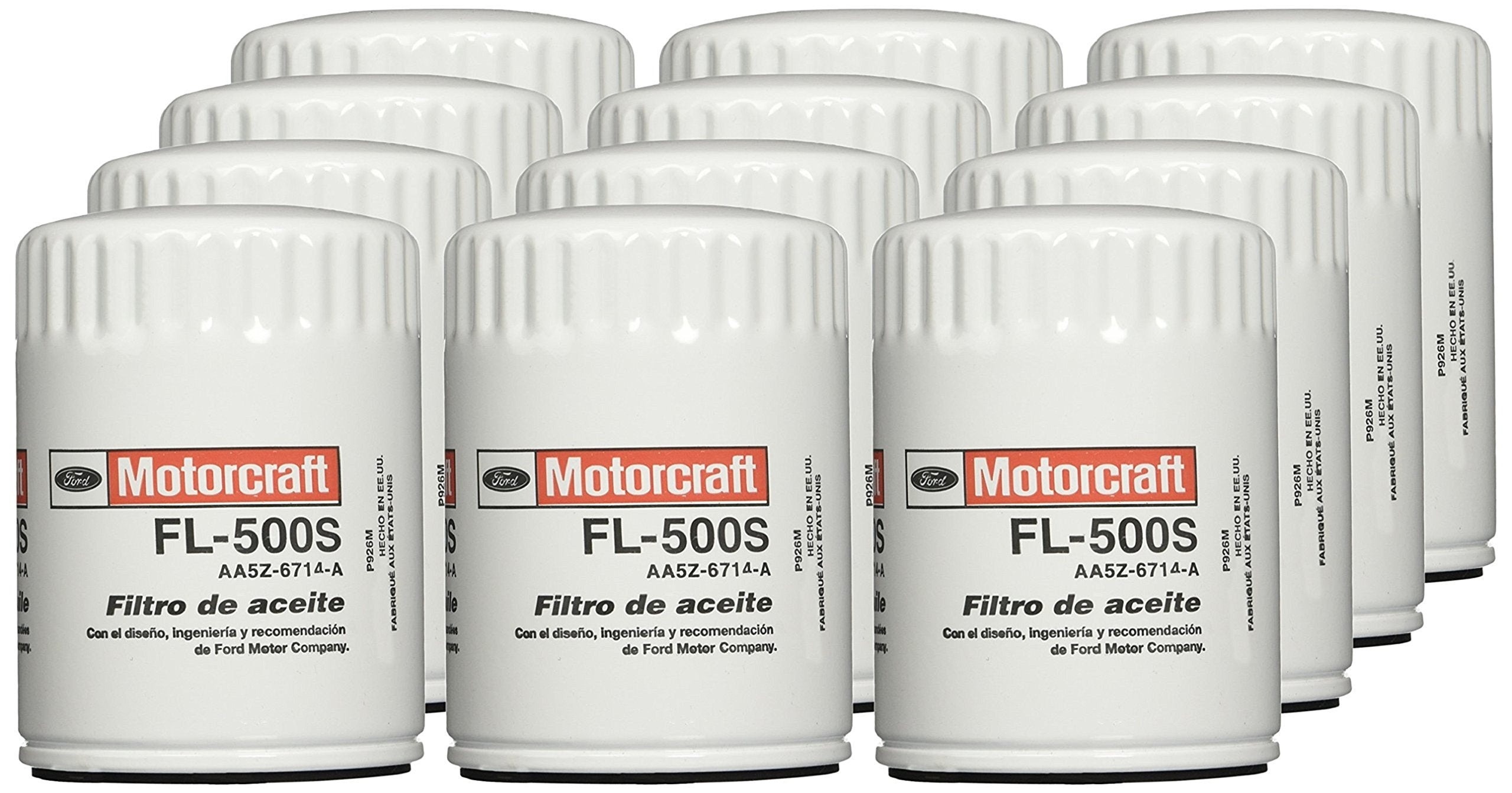 Motorcraft FL500SB12 12-pack oil filter image for fleet maintenance and reliable engine filtration.