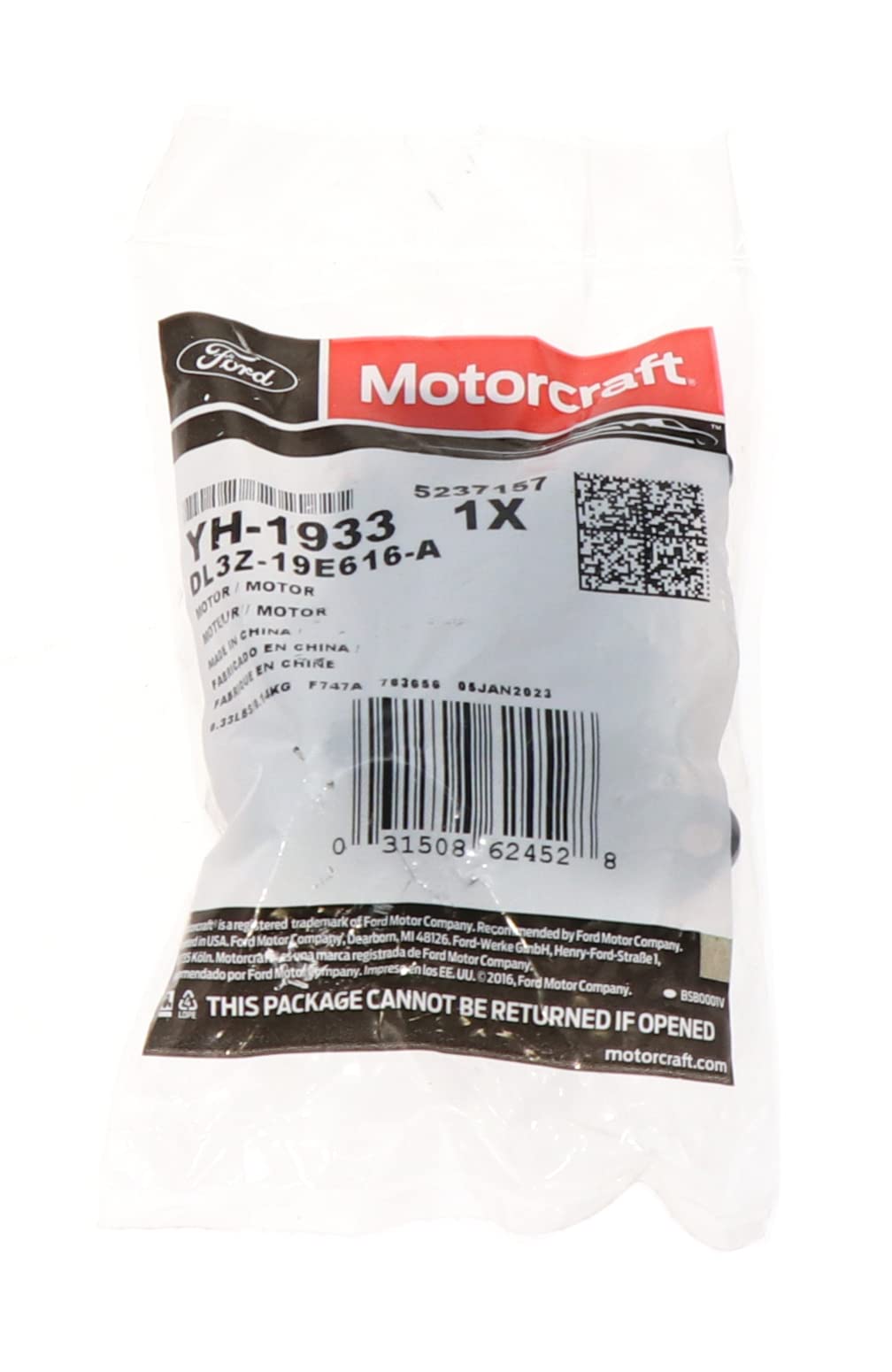 Motorcraft Motor Asy YH1933 in-use illustration demonstrating straightforward installation