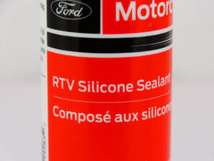 Motorcraft RTV sealant packaging shown for easy storage and fast access.