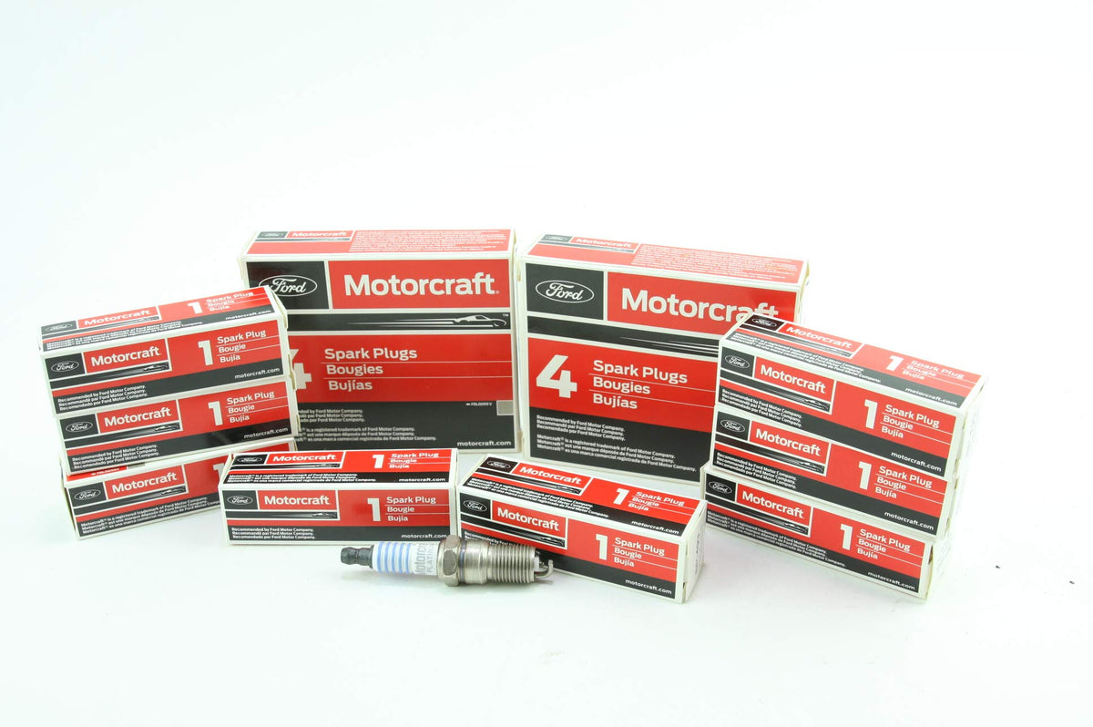 Motorcraft SP-493 spark plug close-up showing precision threads for reliable ignition
