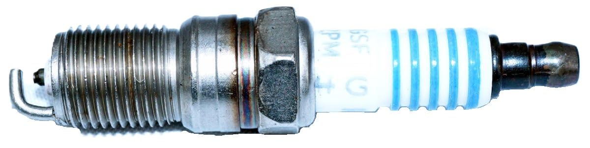 Engine-side view of Motorcraft SP-493 spark plug with durable construction