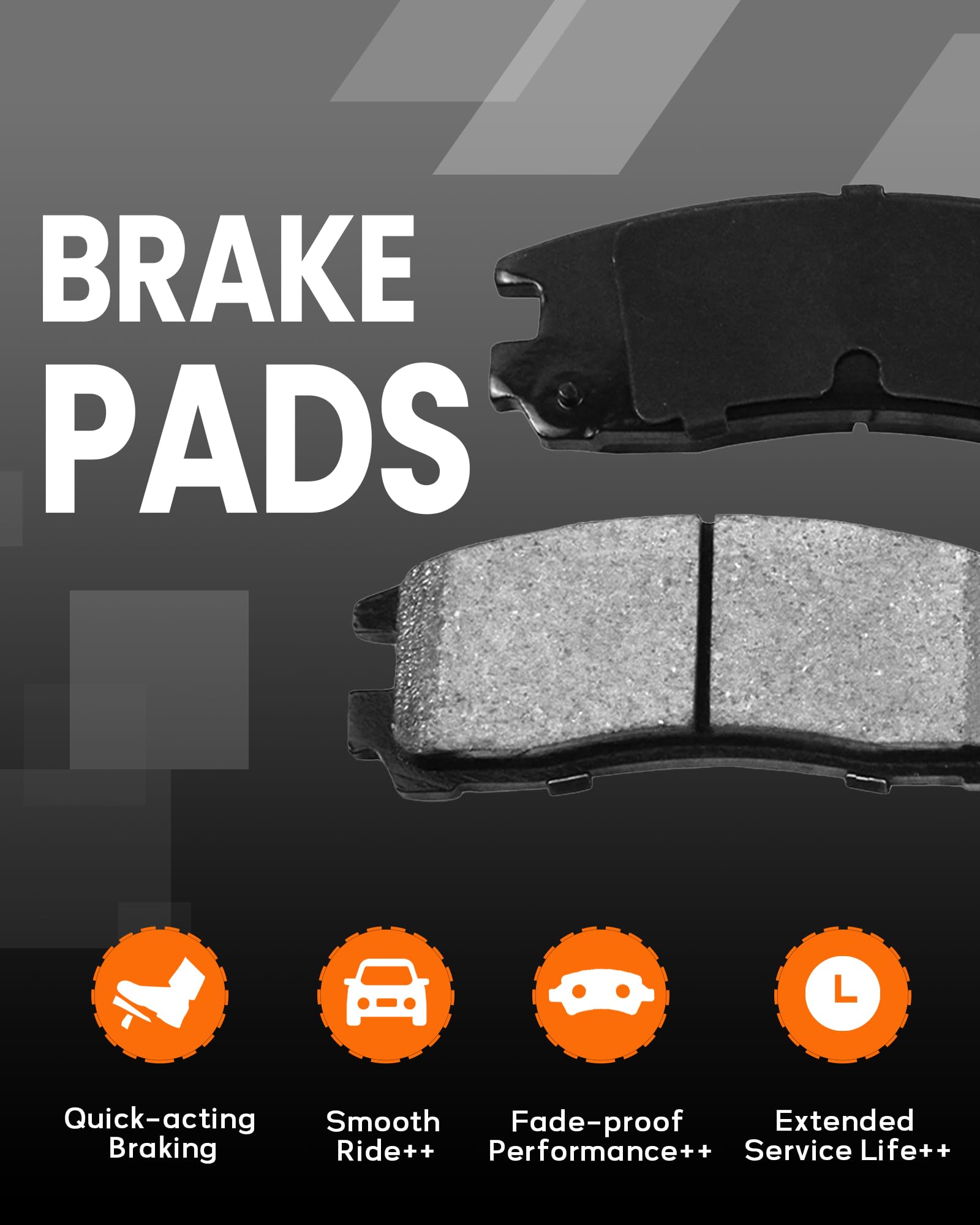 Motorevo ceramic pad material emphasizes wear resistance and longevity.