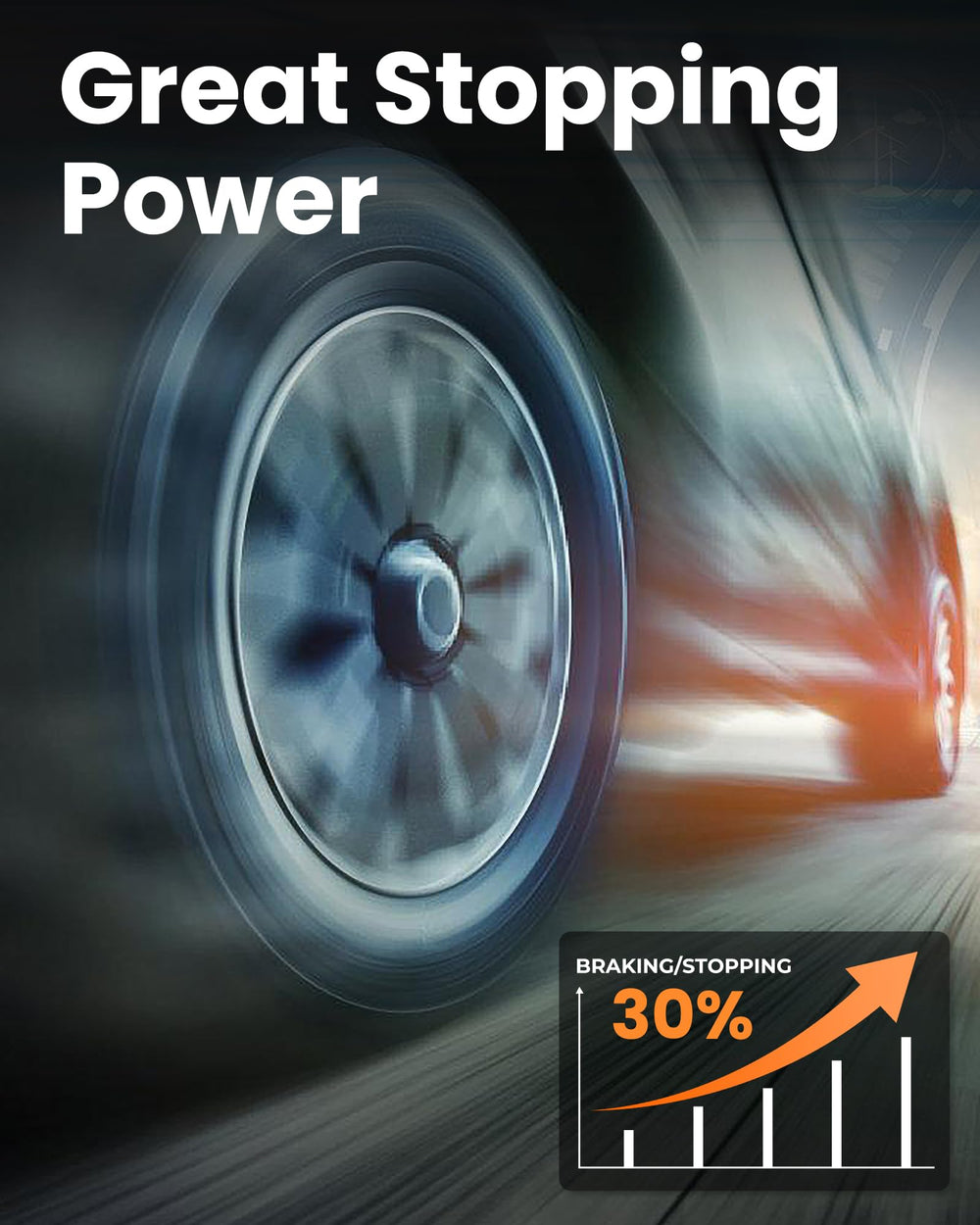 Motorevo metal brake pad material provides heat resistance and wear longevity
