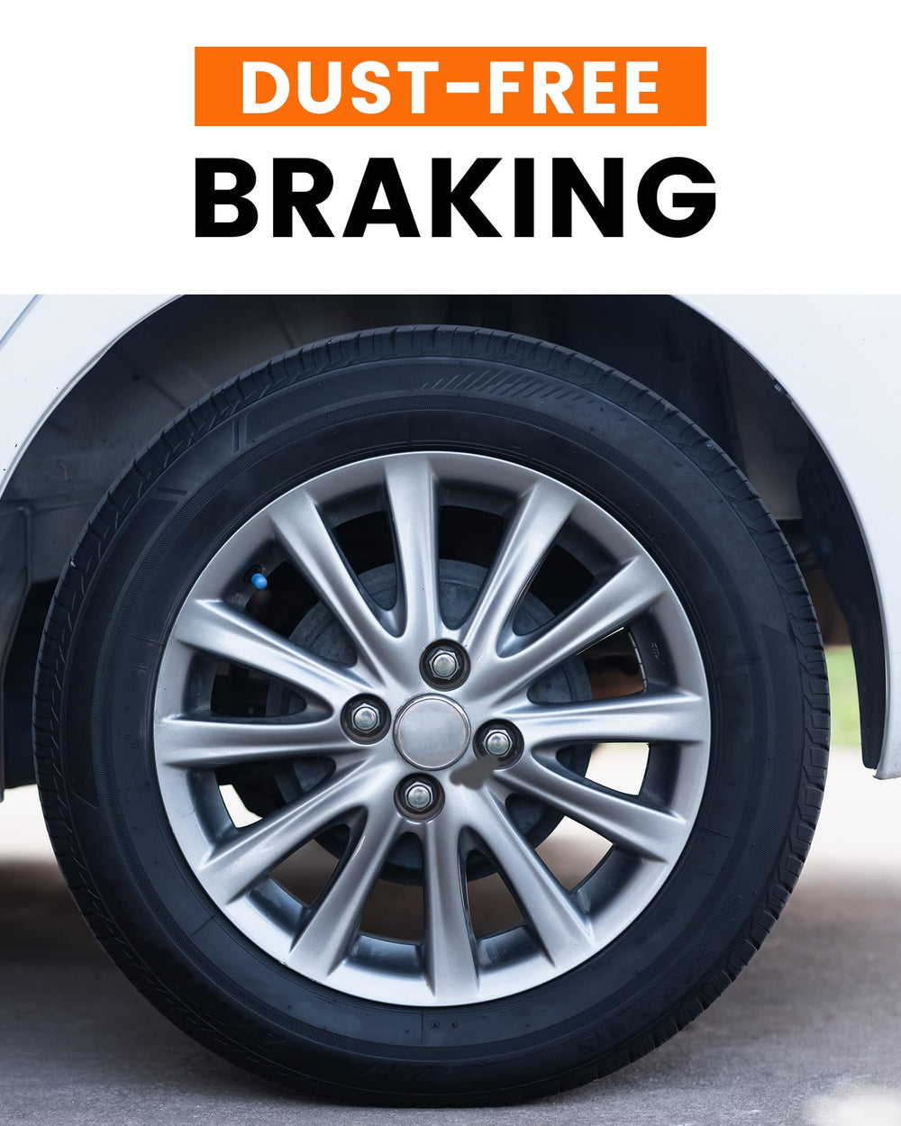 Motorevo low-dust brake pad reduces dust on wheels.