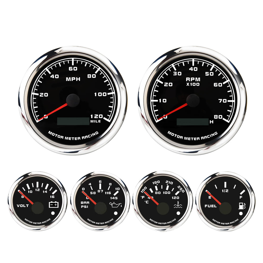Motor Meter Racing W PRO speedometer 85mm with GPS accuracy for precise readings