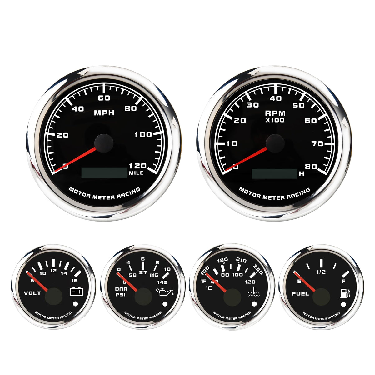 Motor Meter Racing W PRO speedometer 85mm with GPS accuracy for precise readings