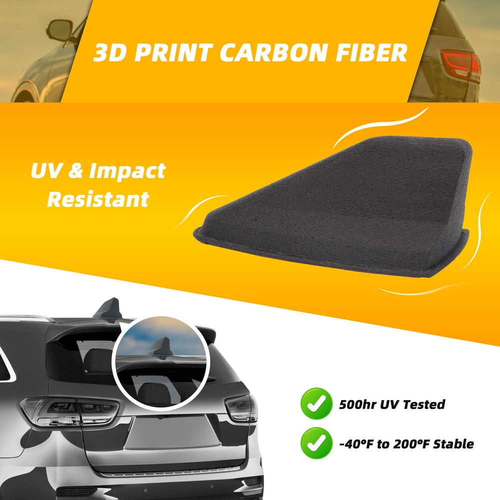 MOTOQUEEN shark-fin antenna cover adhesive tape and foam for secure fit.
