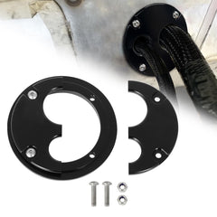MOTOQUEEN Holley Terminator X Max bracket front view for secure firewall pass-through.