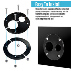 MOTOQUEEN installation-ready bracket for Holley Terminator X Max wiring harness.