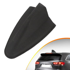 MOTOQUEEN shark-fin antenna cover front view showing seamless integration.