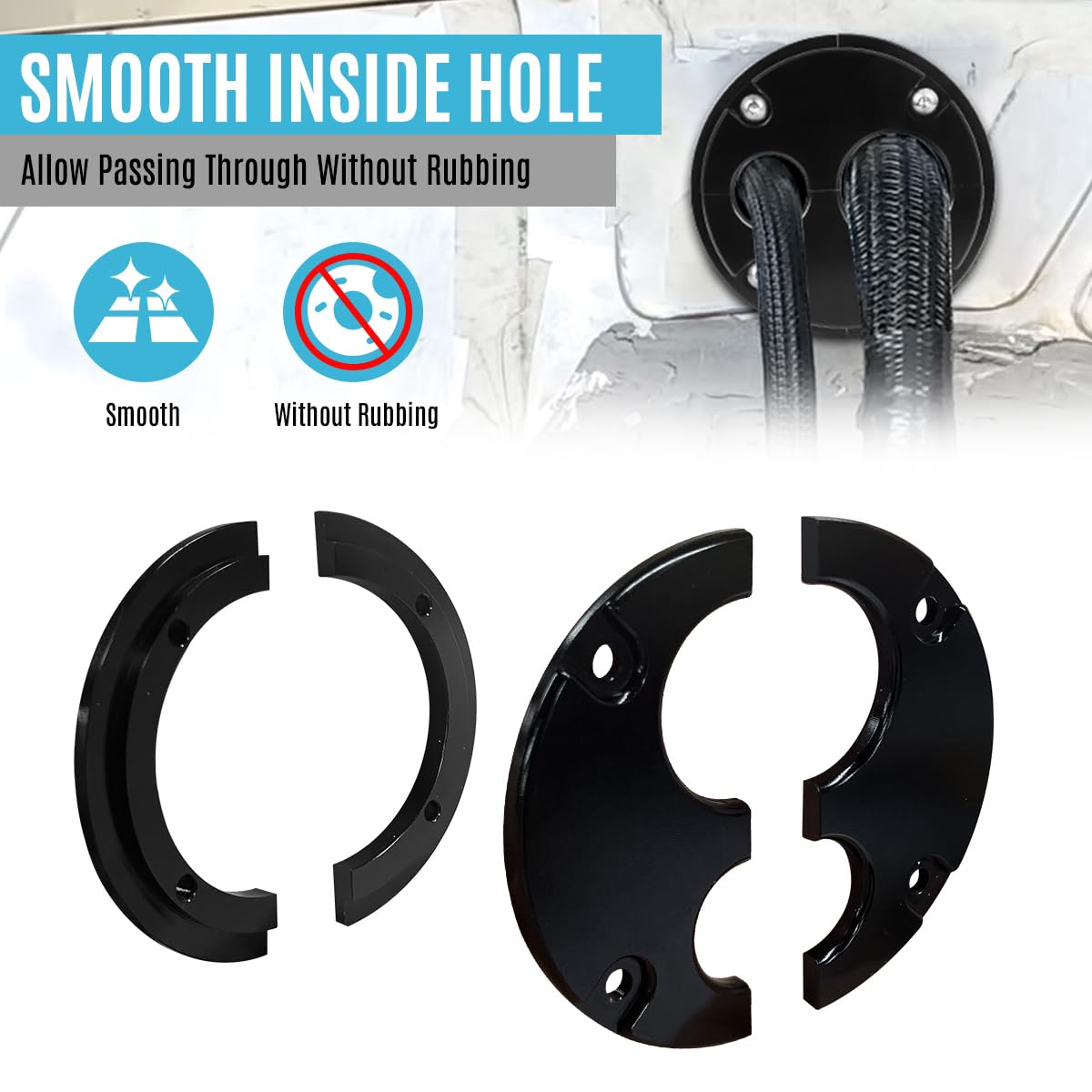 MOTOQUEEN pass-through wiring bracket improves firewall routing and aesthetics.