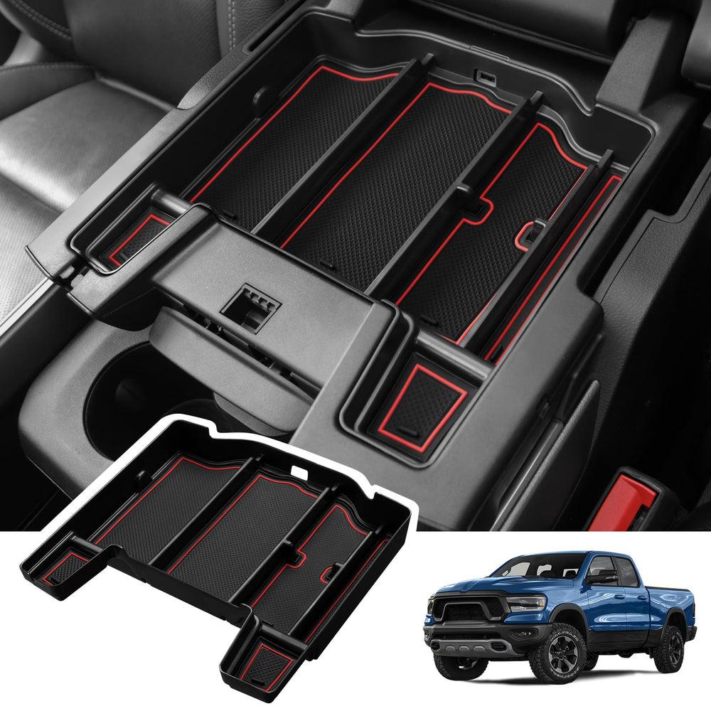 Motrobe center console organizer tray main view keeps devices organized
