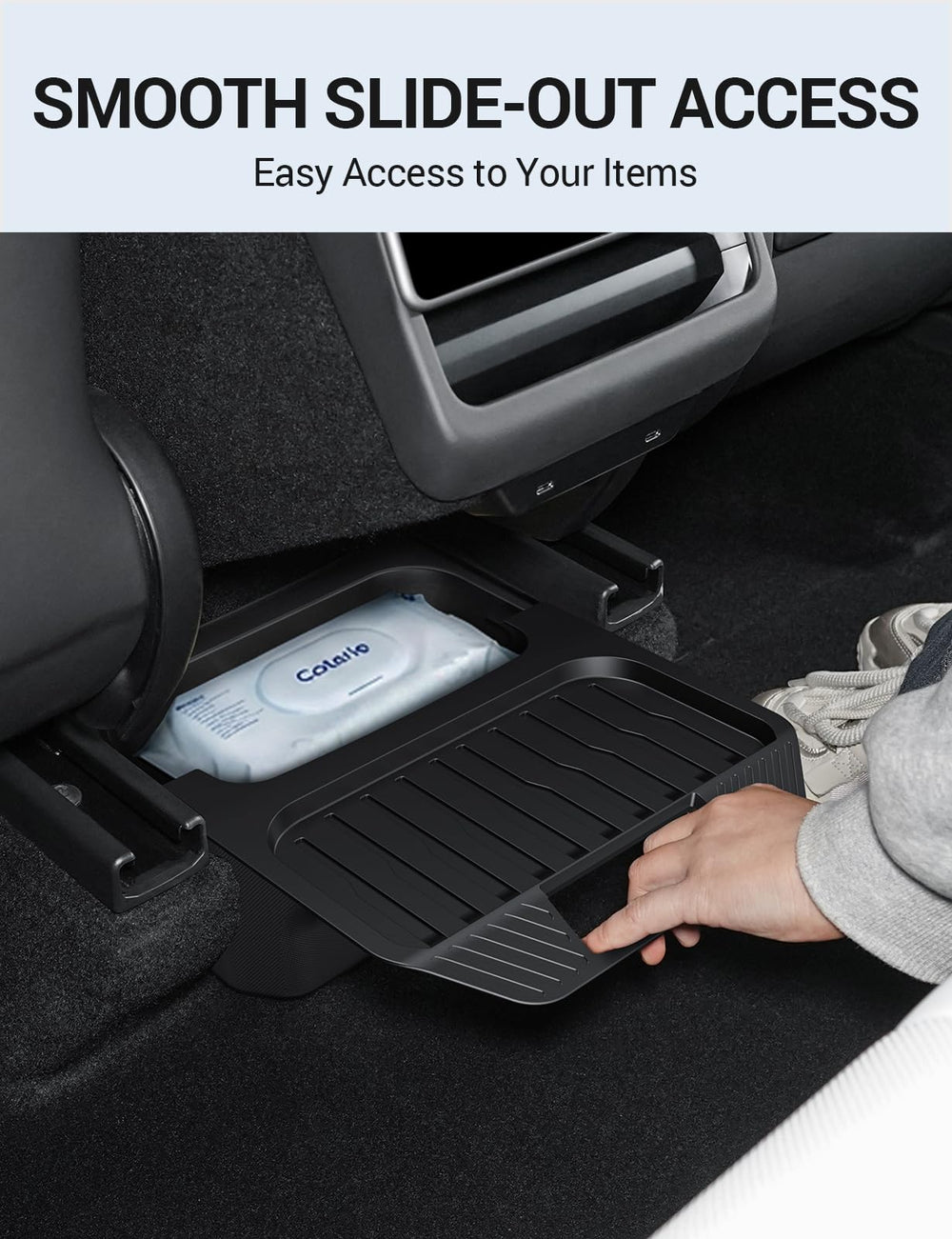 Motrobe Model Y Juniper anti-slip lid conceals contents securely