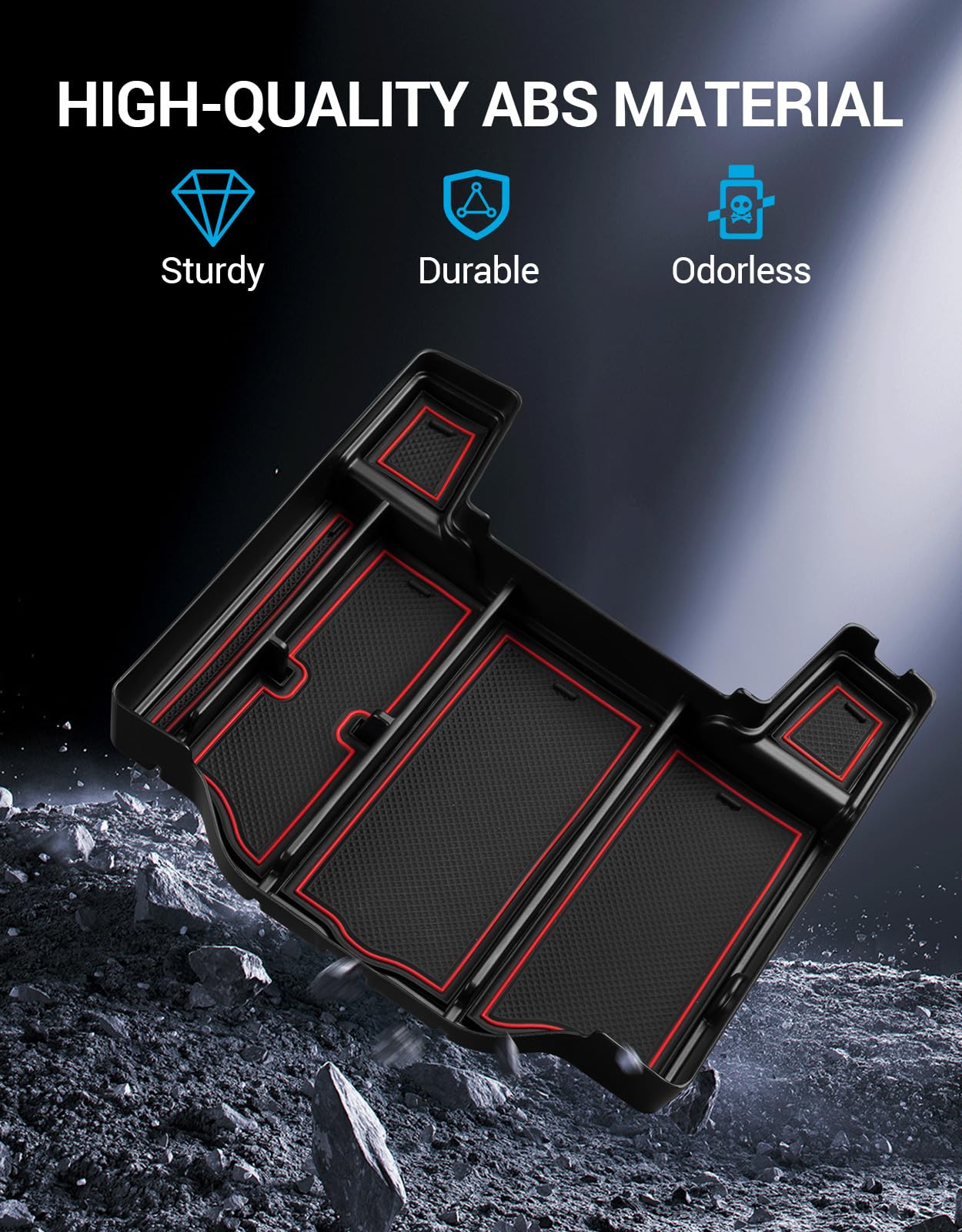 Motrobe ram storage tray keeps essentials within reach during drives