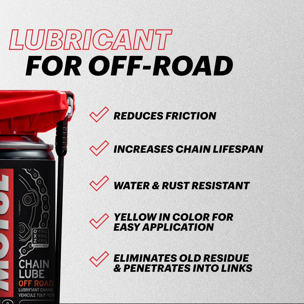 Motul MC Care C3 Off RoadChain Lube anti-wear protection for chains.