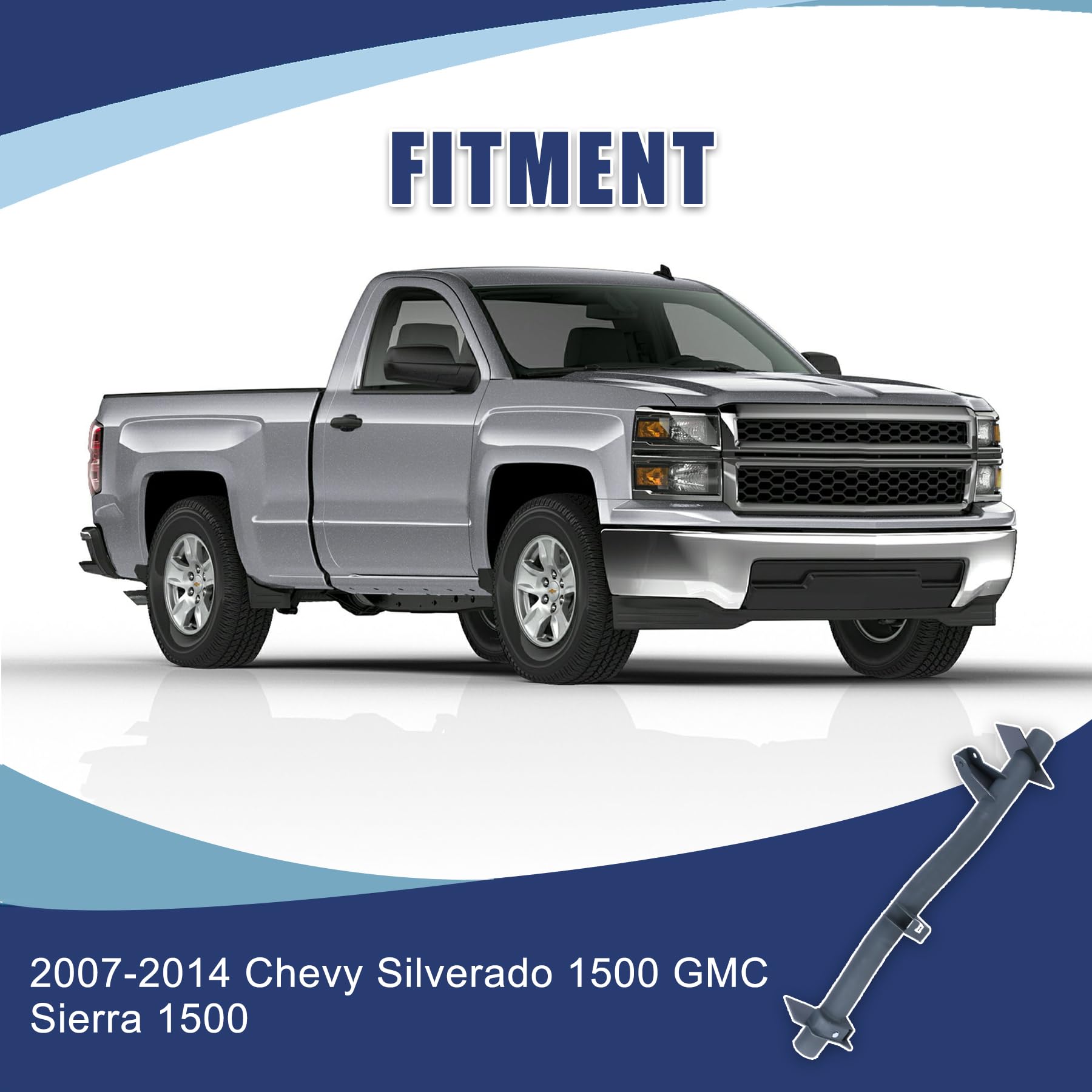 Mountainpeak rear fuel tank crossmember with 2007-2014 GMC Sierra installation.