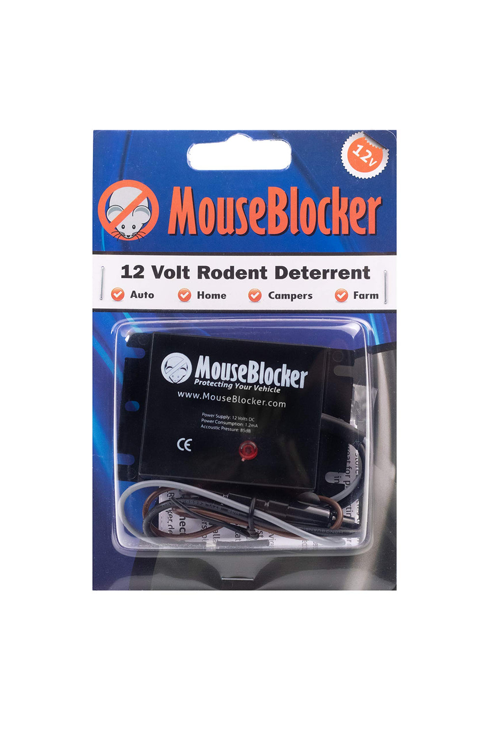 85 dB ultrasonic signal repels rodents from the engine area