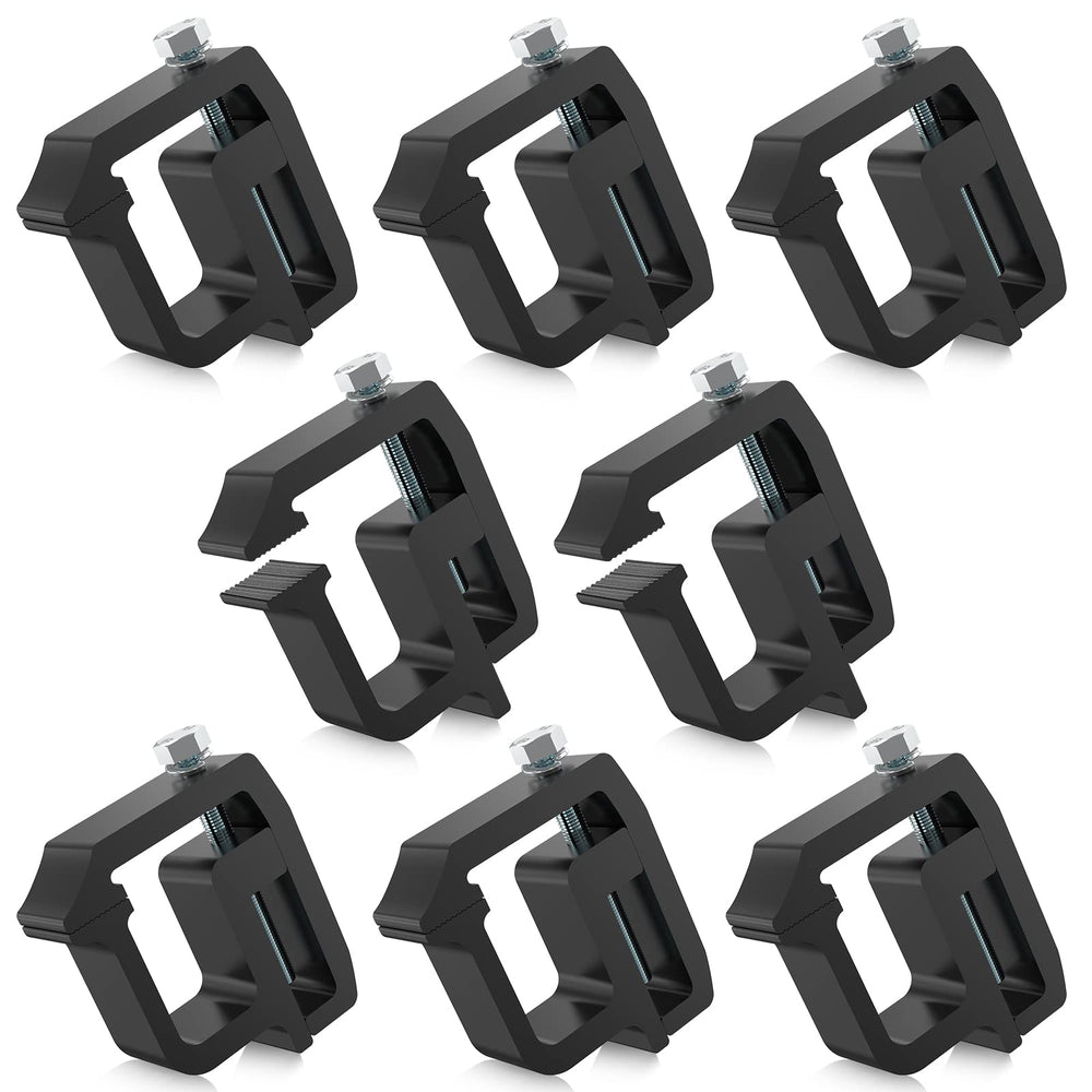 moveland 8 Pcs Camper Shell Clamps securing no-drill mounting on trucks