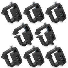 moveland 8 Pcs Camper Shell Clamps securing no-drill mounting on trucks