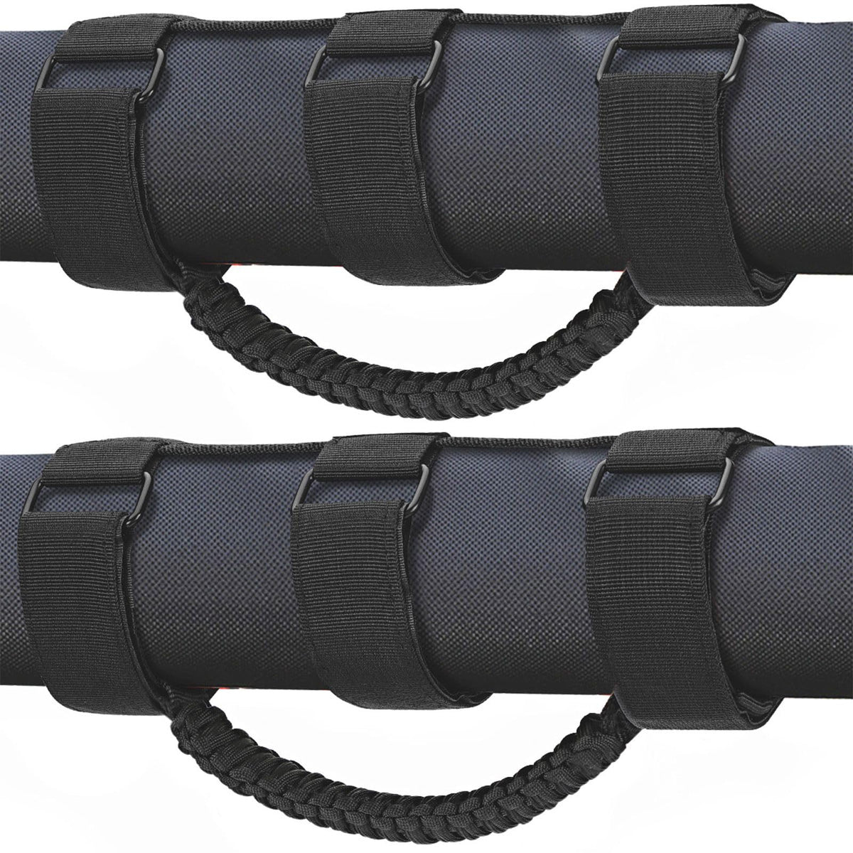 Moveland roll-bar grab handle triple-strap closeup for secure off-road grip.