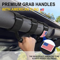 Moveland roll bar grab handle closeup buckle showing strong load-bearing.
